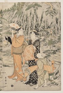 Pesca sulla Roccia del Tagliere a Enoshima da Kitagawa Utamaro