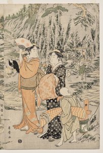 Pesca sulla Roccia del Tagliere a Enoshima da Kitagawa Utamaro