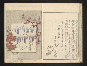 Poesia con fiori primaverili da Kitagawa Utamaro