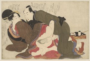 Uomo sposato e vedova da Kitagawa Utamaro