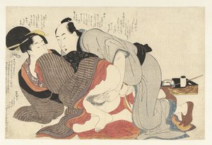 Uomo sposato e vedova da Kitagawa Utamaro