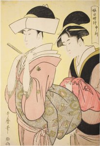 Ora della scimmia [16:00] (Saru no koku), dalla serie "Meridiana delle giovani donne (Musume hi-dokei)"
