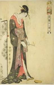 Ora del Bue [2am] (Ushi no koku), dalla serie "Le Dodici Ore a Yoshiwara (Seiro juni toki tsuzuki)"
