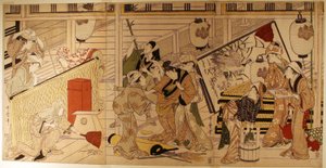 Pulizie di Casa in Preparazione per il Nuovo Anno da Kitagawa Utamaro