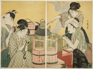 Scena di cucina da Kitagawa Utamaro