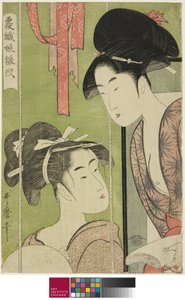 Zanzariera, dalla serie Giovani Modelle nella Nebbia da Kitagawa Utamaro