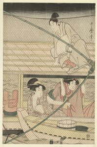 Pesca notturna da Kitagawa Utamaro
