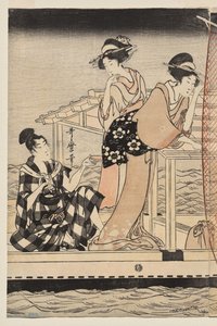 Pesca con la rete di notte sul fiume Sumida da Kitagawa Utamaro