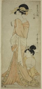 Quartiere del Nord (Hokkoku), dalla serie "Tre divertimenti delle bellezze contemporanee (Tosei bijin sanyu)" da Kitagawa Utamaro