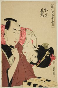 Ohan e Choemon, dalla serie "Motivi alla Moda in Stile Utamaro (Ryuko moyo Utamaro-gata)" da Kitagawa Utamaro