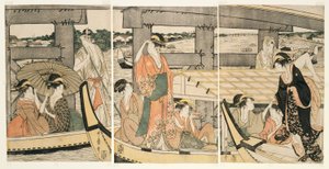 Sopra e sotto il ponte Ryogoku (Ryogokubashi no ue, shita) da Kitagawa Utamaro
