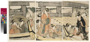 Sopra e Sotto il Ponte di Ryogoku da Kitagawa Utamaro