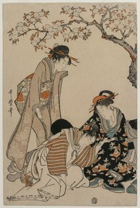 Parodia di una scena di carrozza imperiale da Kitagawa Utamaro