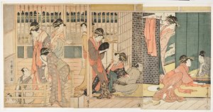Scena mattutina in una casa di tolleranza giapponese da Kitagawa Utamaro