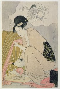 T H Riches 1913. Bambino che ha un incubo da Kitagawa Utamaro