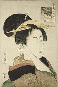 Tatsumi Roko, dalla serie Bellezze rinomate paragonate ai sei poeti immortali da Kitagawa Utamaro
