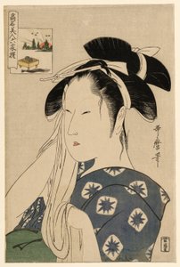 La vedova Asahiya, dalla serie "Bellezze rinomate paragonate ai Sei Poeti Immortali" da Kitagawa Utamaro