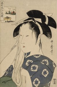 La Vedova Asahiya, dalla serie Bellezze Rinomatissime Paragonate ai Sei Poeti Immortali da Kitagawa Utamaro