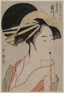 La cortigiana Takigawa di Ogiya dalla serie Una selezione di belle donne..., c. 1798 da Kitagawa Utamaro