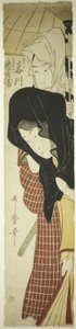 La cortigiana Umegawa e Chubei del servizio di corriere (Umegawa, Chubei), c.1797 da Kitagawa Utamaro