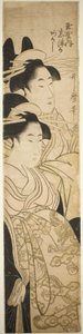 Le cortigiane Shizuka e Akashi del Tamaya da Kitagawa Utamaro