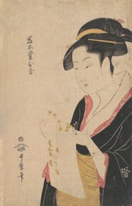 La signora Tomimoto Toyohina legge una lettera, 1790