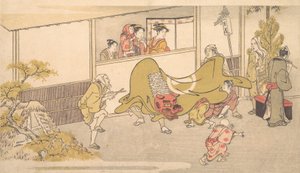 La danza del leone da Kitagawa Utamaro