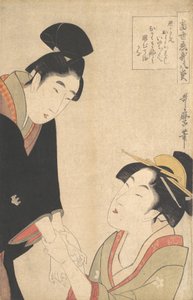 Gli amanti Oshichi e Kichisaburo, ca. 1800 da Kitagawa Utamaro