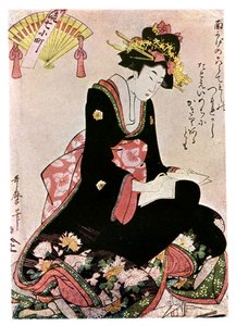 La Madonna della cicogna di carta, 1901 da Kitagawa Utamaro