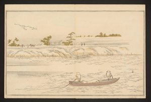 Le rive del fiume Sumida nella neve
