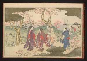 Le colline di Gotenyama, Edo, con vista sulla baia di Edo da Kitagawa Utamaro