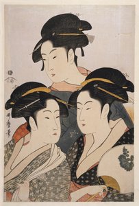 Tre Bellezze del Giorno Presente Toji san bijin da Kitagawa Utamaro