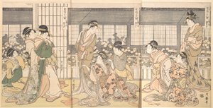 Tre cortigiane ubriache, 1790 da Kitagawa Utamaro