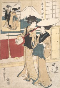 Due Tori-oi, o Musiciste Itineranti della Classe Eta da Kitagawa Utamaro