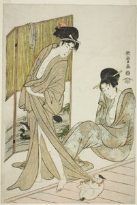 Due Giovani Donne dopo un Bagno da Kitagawa Utamaro