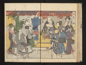 Preparativi per il festival delle lanterne da Kitagawa Utamaro