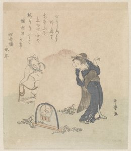 Donna presso una trappola per volpi da Kitagawa Utamaro