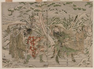 Scena invernale dal Romanzo dei Tre Regni, c. 1790 da Kitagawa Utamaro