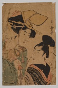 Donna che Rappresenta la Buona Fortuna da Kitagawa Utamaro