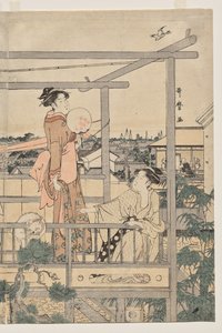 Donne che stendono il bucato su un balcone