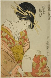 Yosooi del Matsubaya, dalla serie Selezioni da Sei Case a Yoshiwara (Seiro rokkasen) da Kitagawa Utamaro
