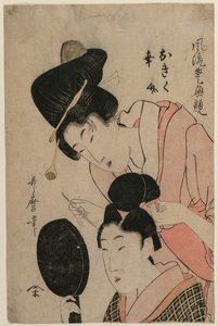 Gli Amanti Okiku e Kozuke (dalla serie Un Elegante Confronto di Caratteristiche Affascinanti) da Kitagawa Utamaro II