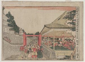 Chushingura: Atto IV dalla serie Immagini Prospettiche per La Casa del Tesoro della Lealtà da Kitao Masayoshi