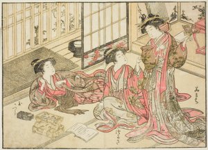 Cortigiane di Kado Daikokuya, dal libro "Specchio delle Belle Donne dei Quartieri di Piacere (Seiro bijin awase sugata kagami)," vol. 2 da Kitao Shigemasa