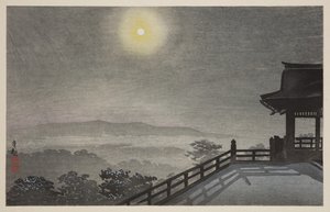 Serata di luna fresca a Kiyomizudo nella capitale orientale