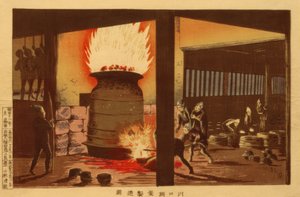 Produzione di pentole e calderoni a Kawaguchi