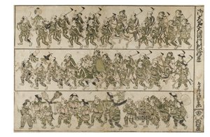 Processione dei pompieri di un Daimyo da Kiyohiro Torii