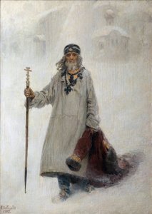 Basilio il Beato (Vassili o Basilio il folle in Cristo o Basilio il Benedetto) da Klavdiy Vasilievich Lebedev