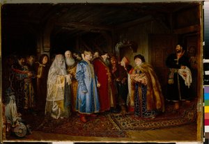 Matrimonio boyardo nel XVI secolo da Klavdiy Vasilievich Lebedev