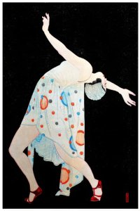 Ragazza moderna Art Deco che balla da Kobayakawa Kiyoshi